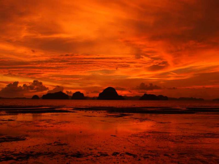 Sonnenuntergang in Orange