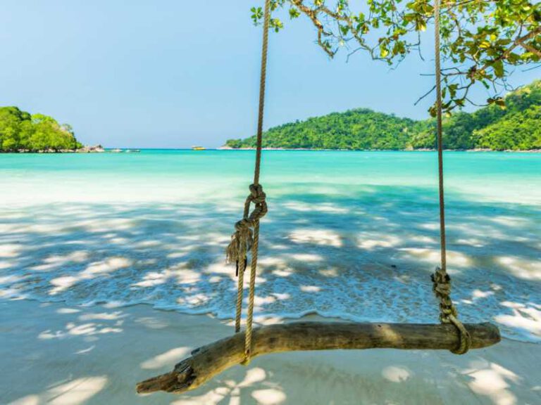 800 - Surin Islands -swing-hanging-on-tree-at-the-tropical-bach-located-surin-island-thailand