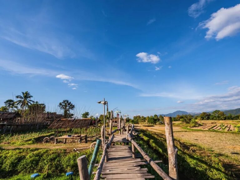 800 - Nan Pua 7D Tourbeautiful-nature-landscape-view-wooden-bridge-ban-tai-lue-cafe-pua-district-nan-nan-is-rural-province-northern-thailand-bordering-laos