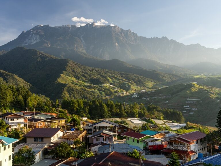 Kinabalu mountain peak, highest peak in Sabah Malaysia, Asia