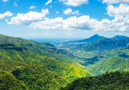 Beautiful landscape of  Black River Gorges National Park,  Mauritius island