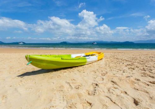 800 - Koh Phayam - canoe-on-the-beach-at-sunshine-day-phayam-island-ranong-province-thailand