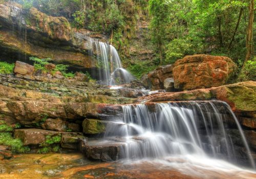 Seri Mahkota Endau Rompin Pahang waterfall, Malaysia in HDR