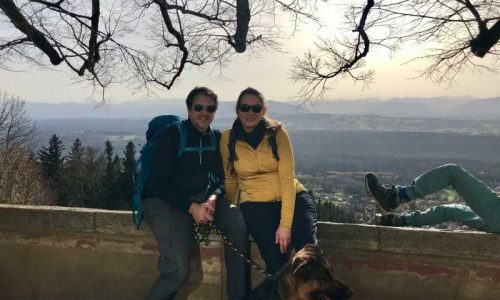 mit Christian & Bella beim Wandern